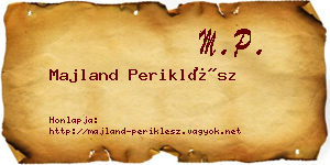 Majland Periklész névjegykártya